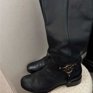 Michael Kors Sleek Black Riding Boots